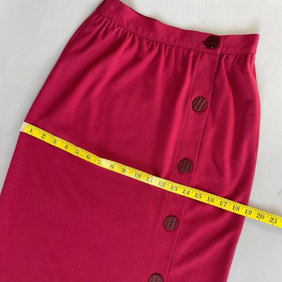70s MISSONI Vintage Wool Wrap Skirt Button Front Made in Italy Pencil Skirt w:26 - Picture 6 of 12